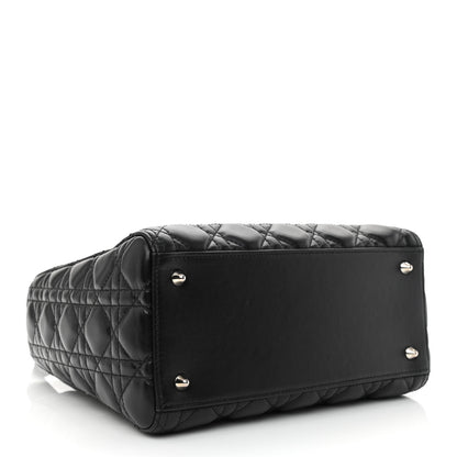 Christian Dior Lambskin Cannage Medium Lady Dior Black 4 of 10