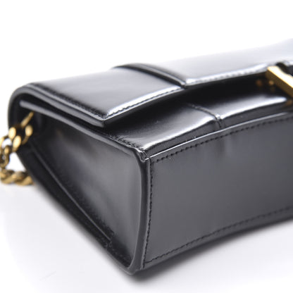 Balenciaga Shiny Box Calfskin Small Hourglass Evening Chain Bag Black 7 of 9