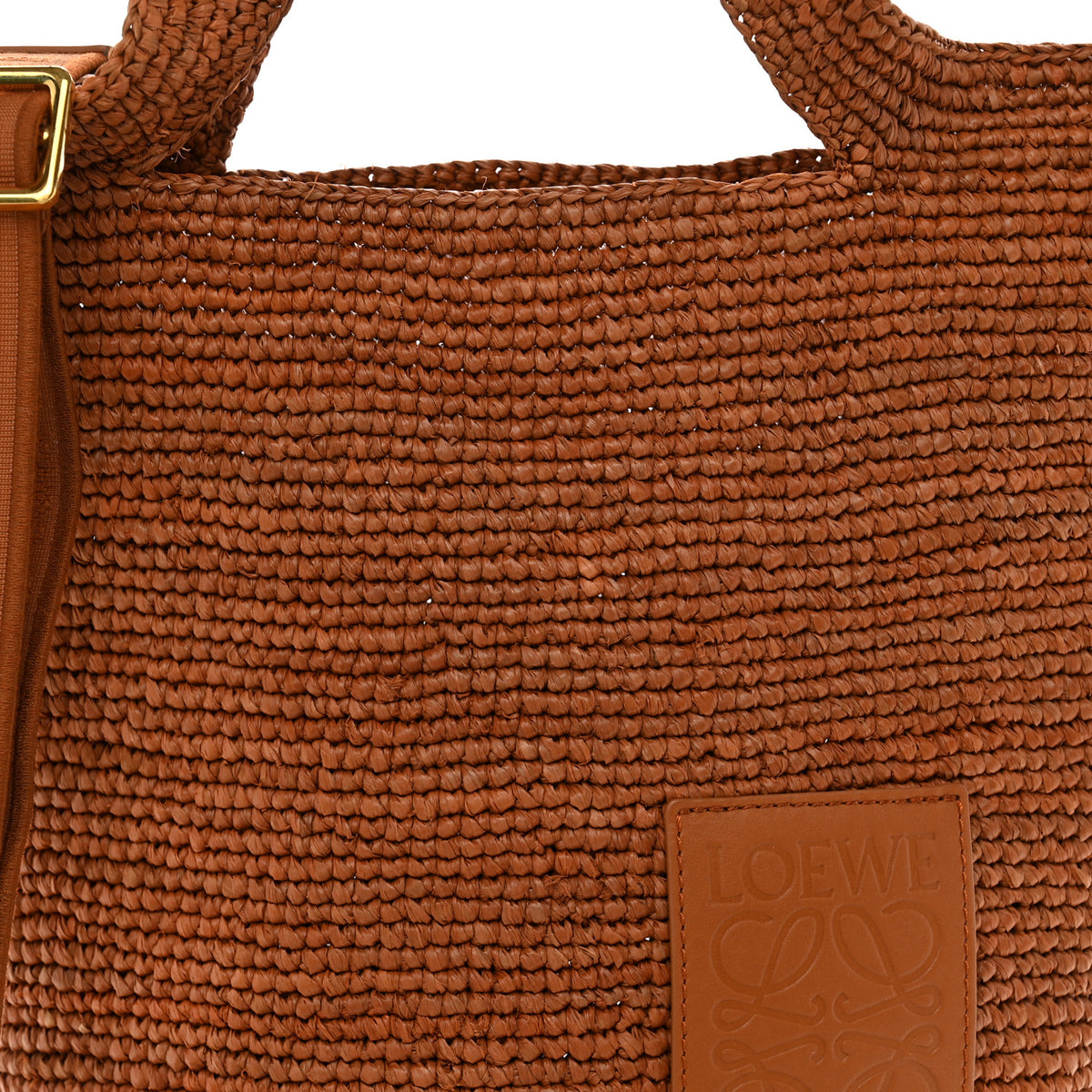 Loewe Raffia Mini Slit Tote Bag Honey Gold 7 of 9