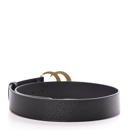Gucci Textured Calfskin Double G 40mm Belt 75 30 Black 3 of 8