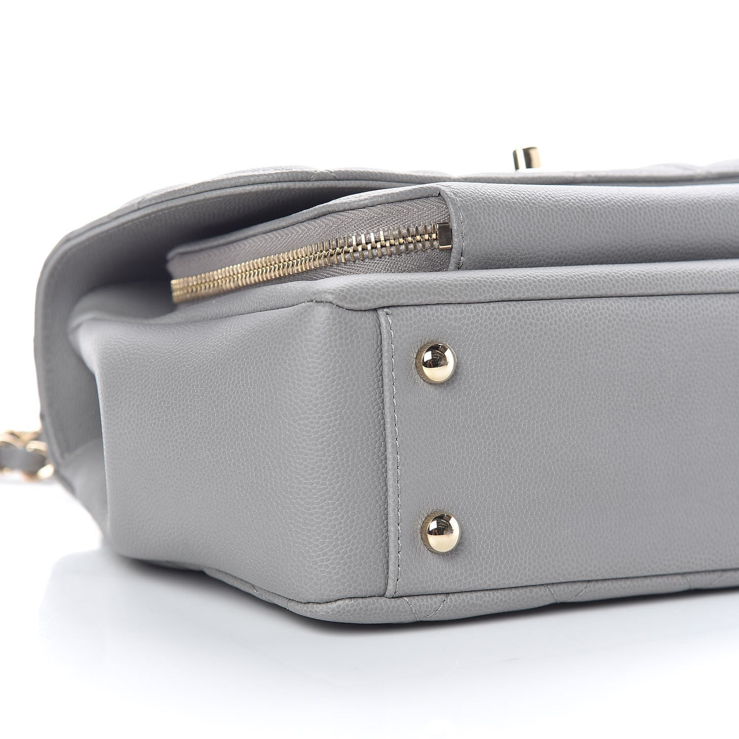 Caviar Quilted Medium Business Affinity Flap Grey