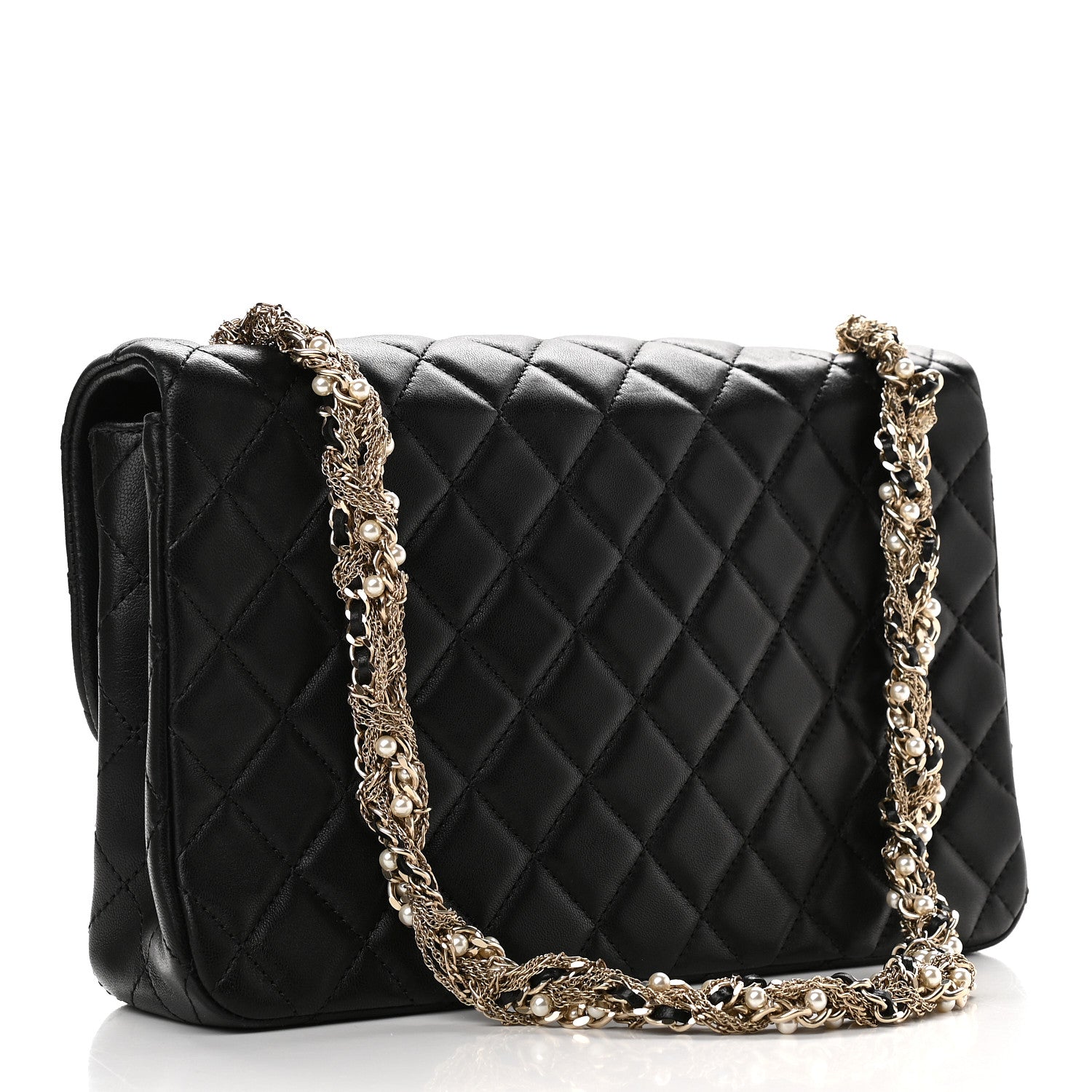 Chanel Lambskin Medium Westminster Pearl Flap Black 3 of 9