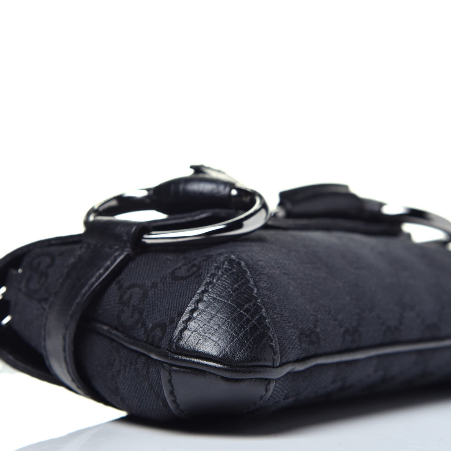 Monogram Horsebit Chain Clutch Black
