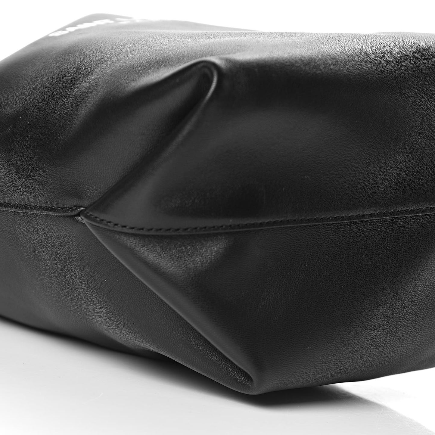 Lambskin Small Teddy Bucket Bag Black