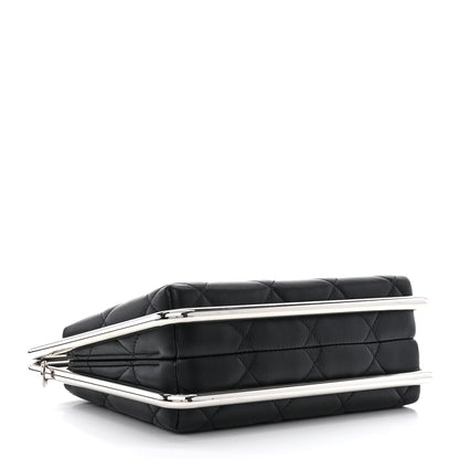 Chanel Quilted Lambskin Metal Bar Clutch Bag Black 4 of 12