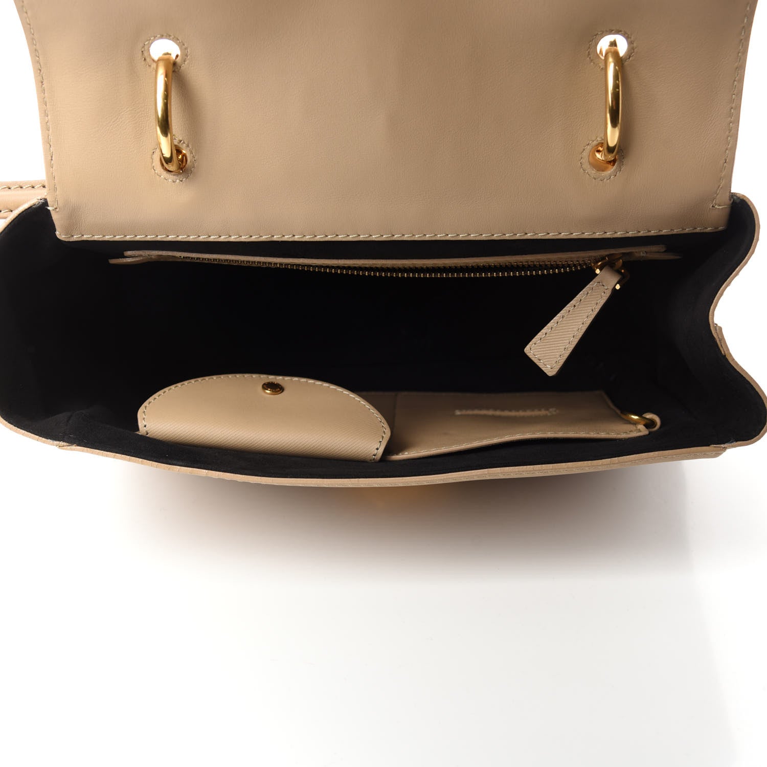 Burberry Trench Calfskin Medium DK88 Top Handle Bag Honey 5 of 12