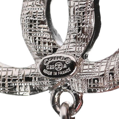 Chanel Crystal Pearl CC Drop Darling Bows Earrings Silver Pearly White 4 of 4