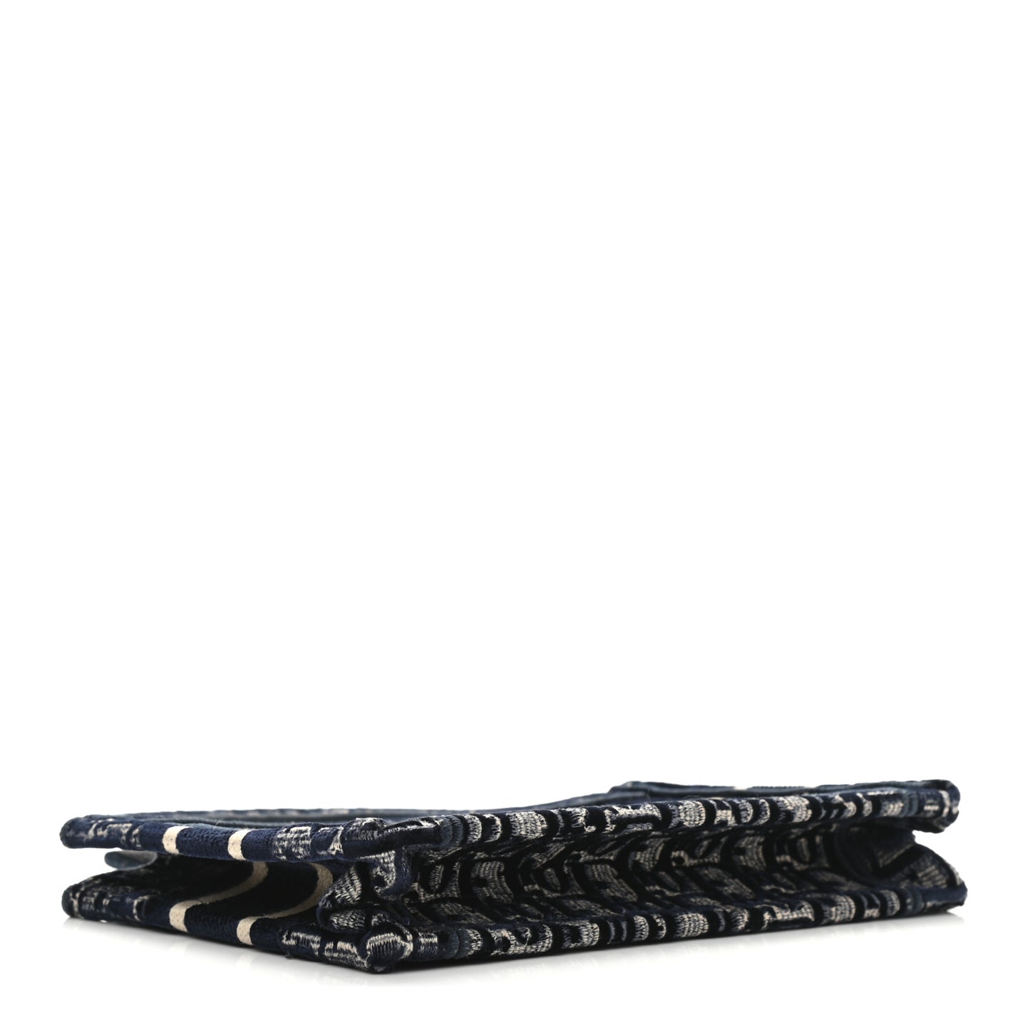 Velvet Oblique Embroidered Mini Book Tote Blue