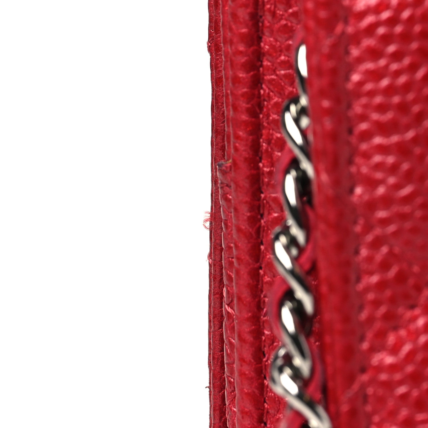 Chanel Caviar Quilted Wallet On Chain WOC Red 12 of 14