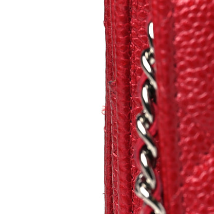 Chanel Caviar Quilted Wallet On Chain WOC Red 12 of 14