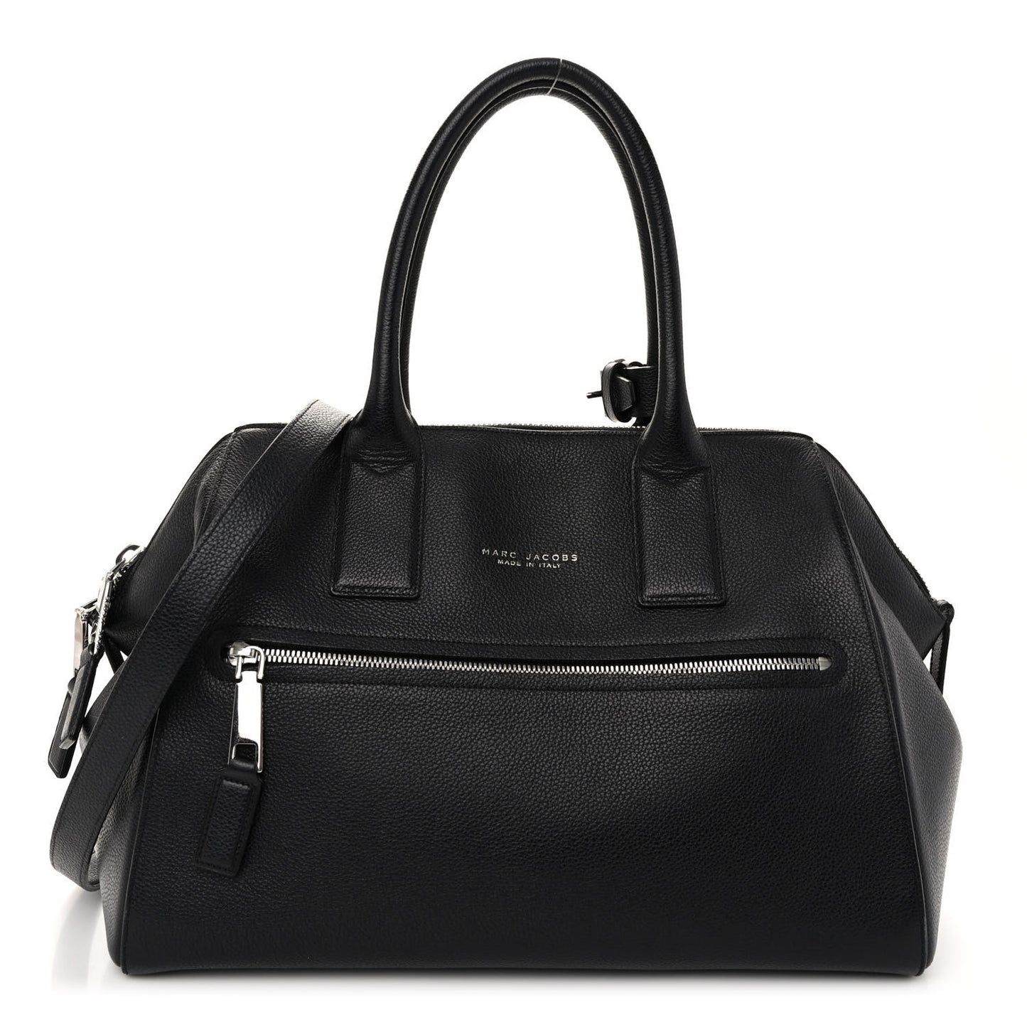 Textured Calfskin Medium Incognito Satchel Black