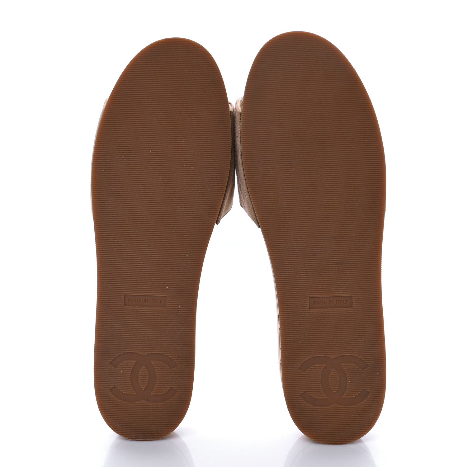 Chanel Suede Cork Mule Sandal 40 Beige Black 5 of 7