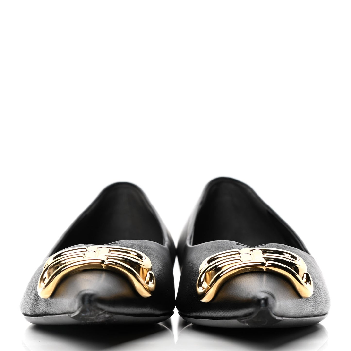 Nappa BB Knife Pointy Toe Ballerina Flats 39.5 Black