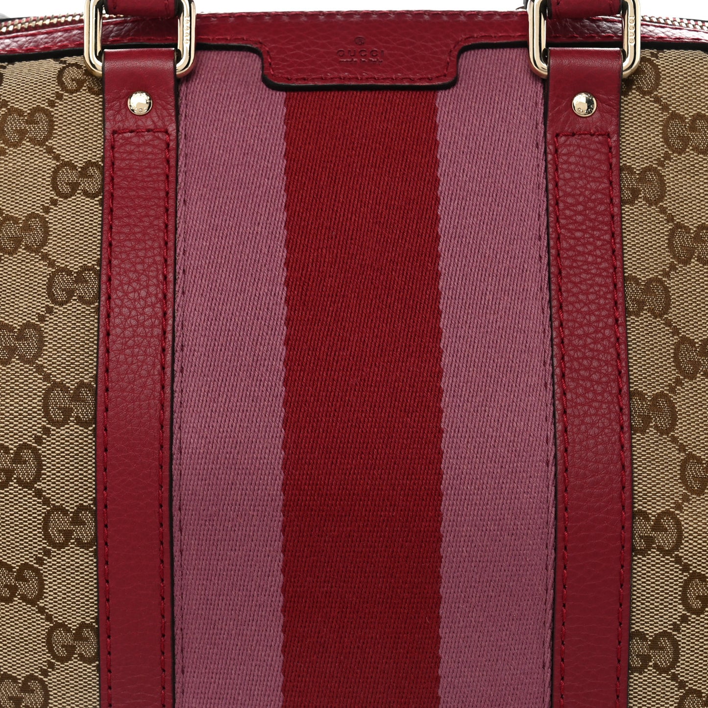 Monogram Cellarius Calfskin Vintage Web Medium Boston Beige Ebony Soft Burgundy Peonia Flower
