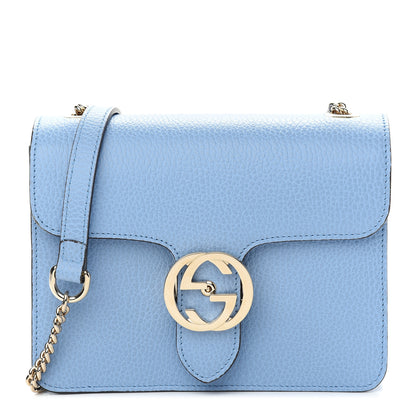Gucci Dollar Calfskin Small Interlocking G Shoulder Bag Mineral Blue 1 of 10