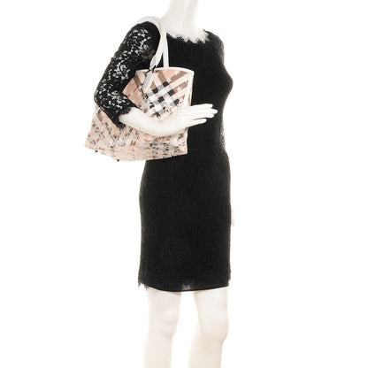 Burberry Patent Supernova Check Stars Medium Nickie Tote White 2 of 9