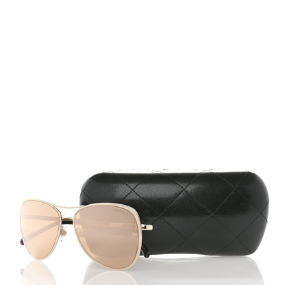 Chanel Mirrored Pilot Summer Sunglasses 4223 Gold 9 of 9