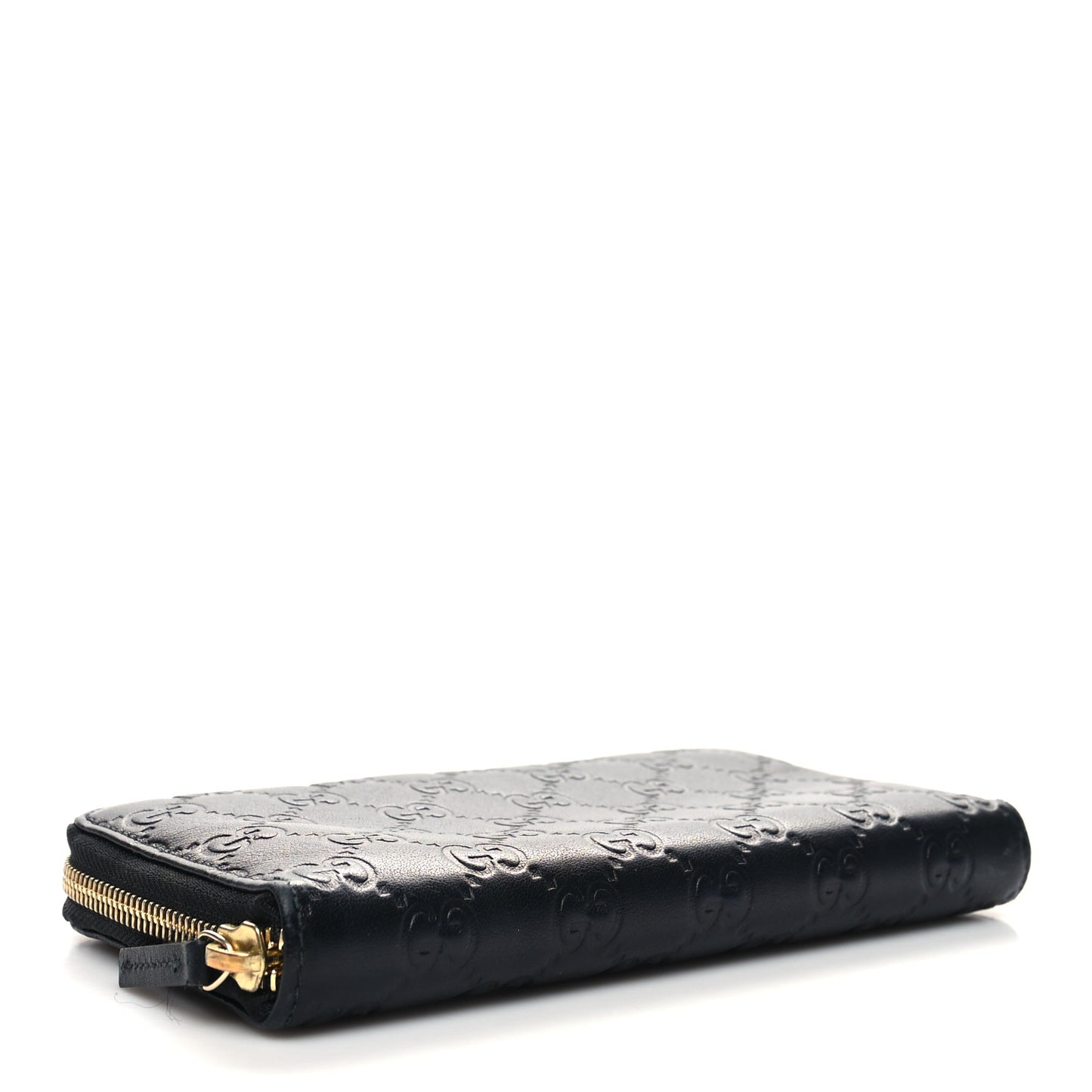 Guccissima Vitello Tender Zip Around Wallet Black