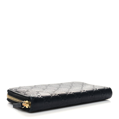 Gucci Guccissima Vitello Tender Zip Around Wallet Black 4 of 9