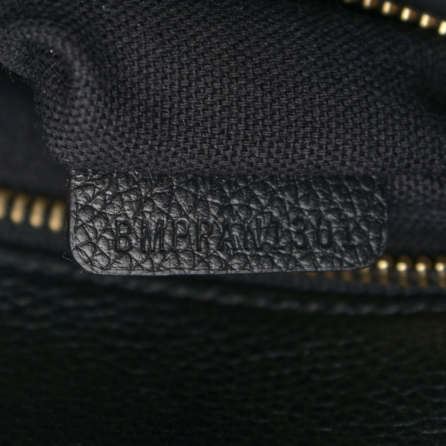 Grainy Calfskin Medium Title Bag Black