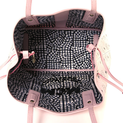 MCM Visetos Medium Liz Reversible Shopper Tote Powder Pink 6 of 19