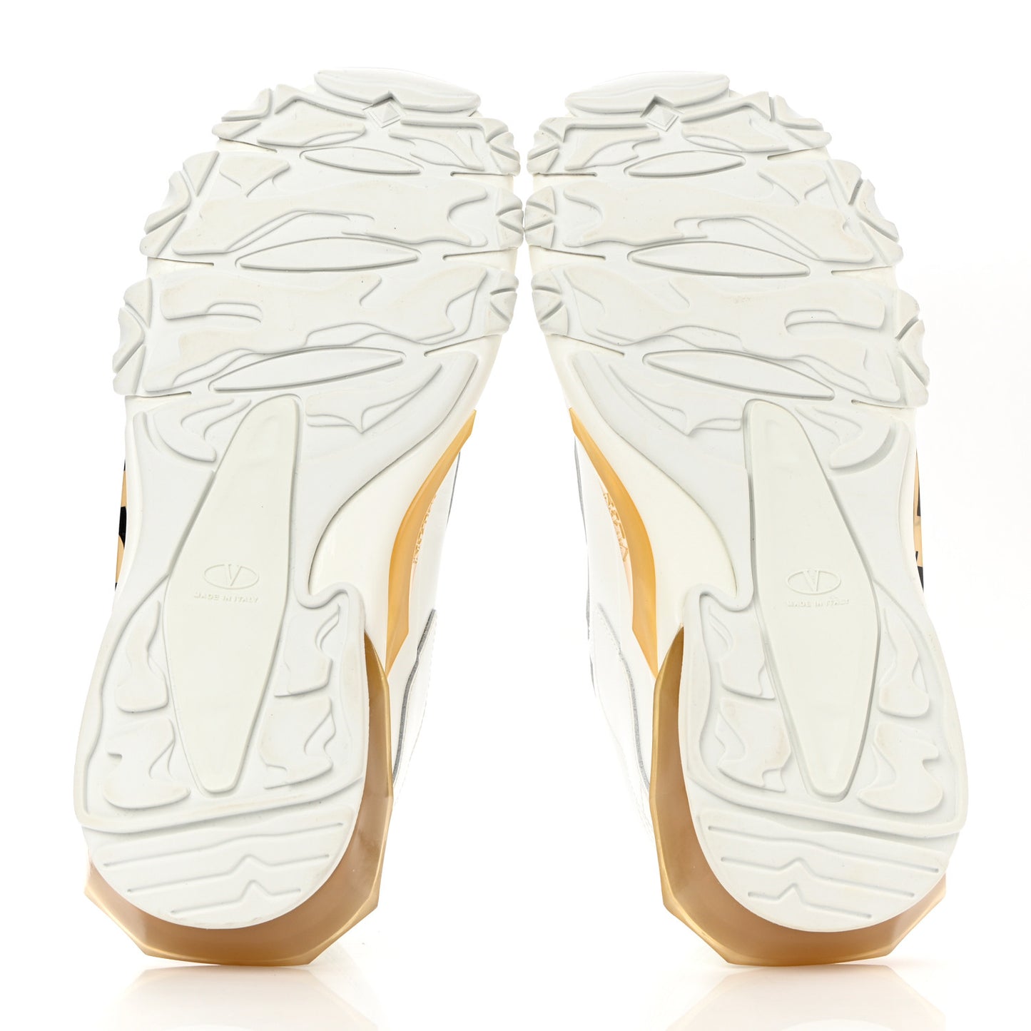 Calfskin VLTN Womens Bounce Sneakers 38.5 White