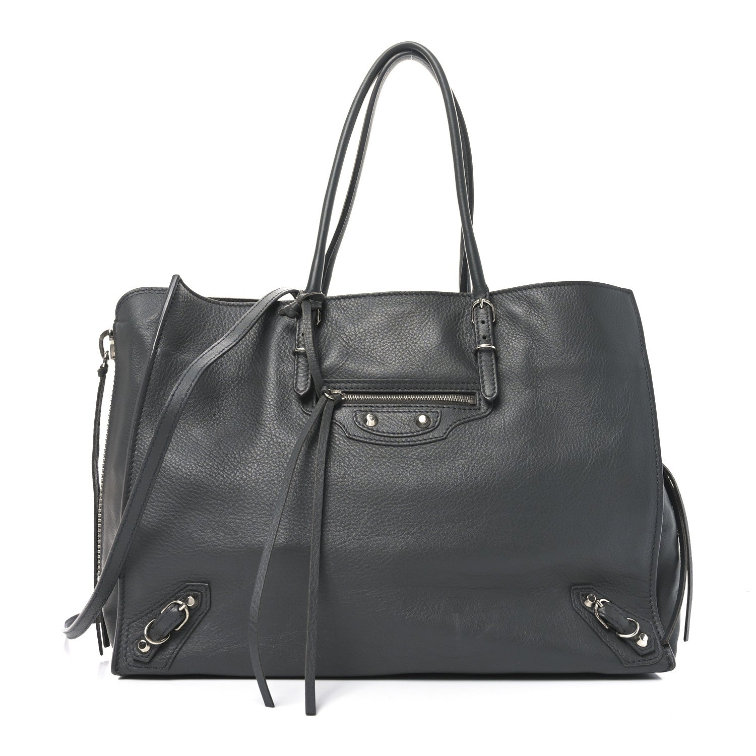 Balenciaga Veau Papier B4 Zip Around Tote Gris Fossile 1 of 10