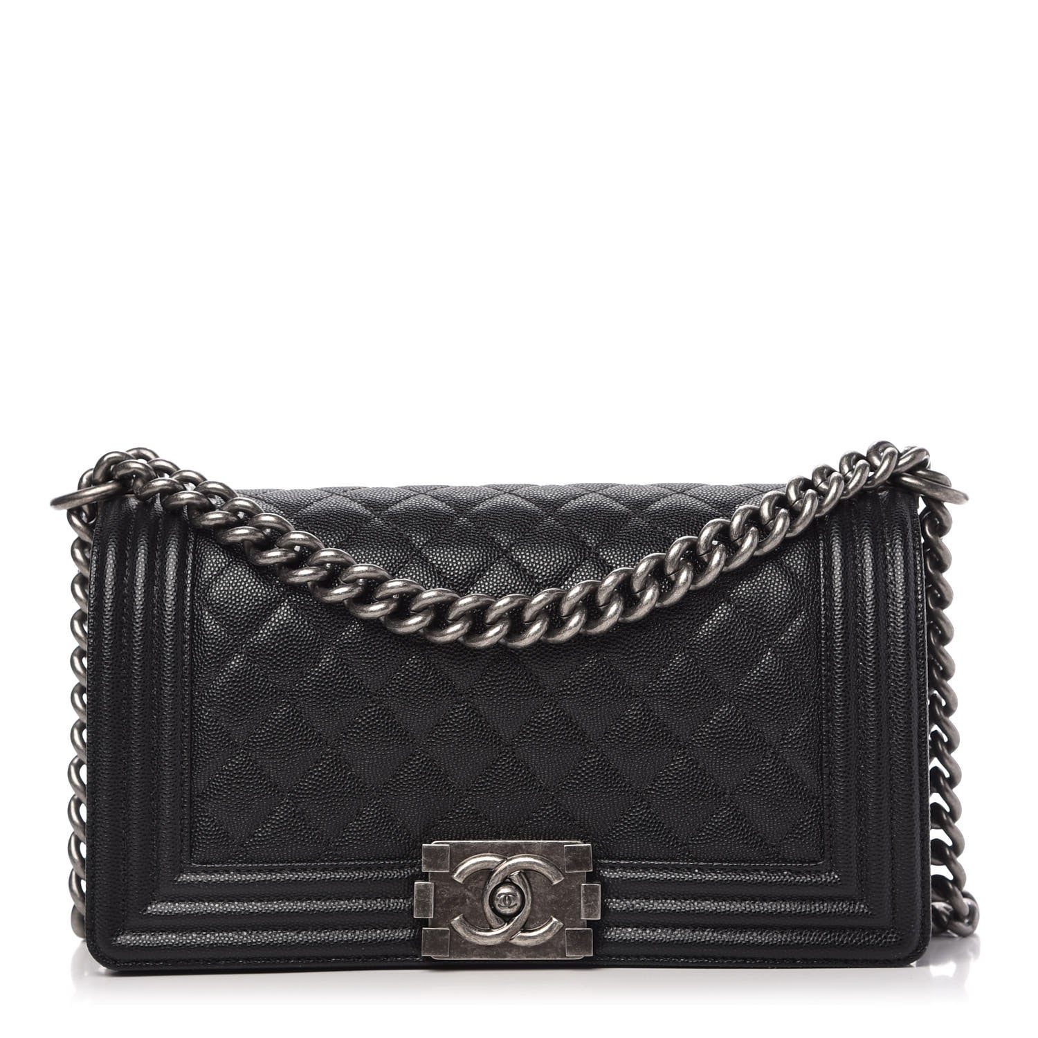Chanel Caviar Quilted Medium Boy Flap Black 1 of 12