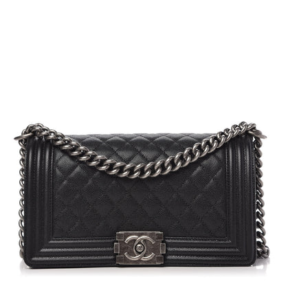 Chanel Caviar Quilted Medium Boy Flap Black 1 of 12
