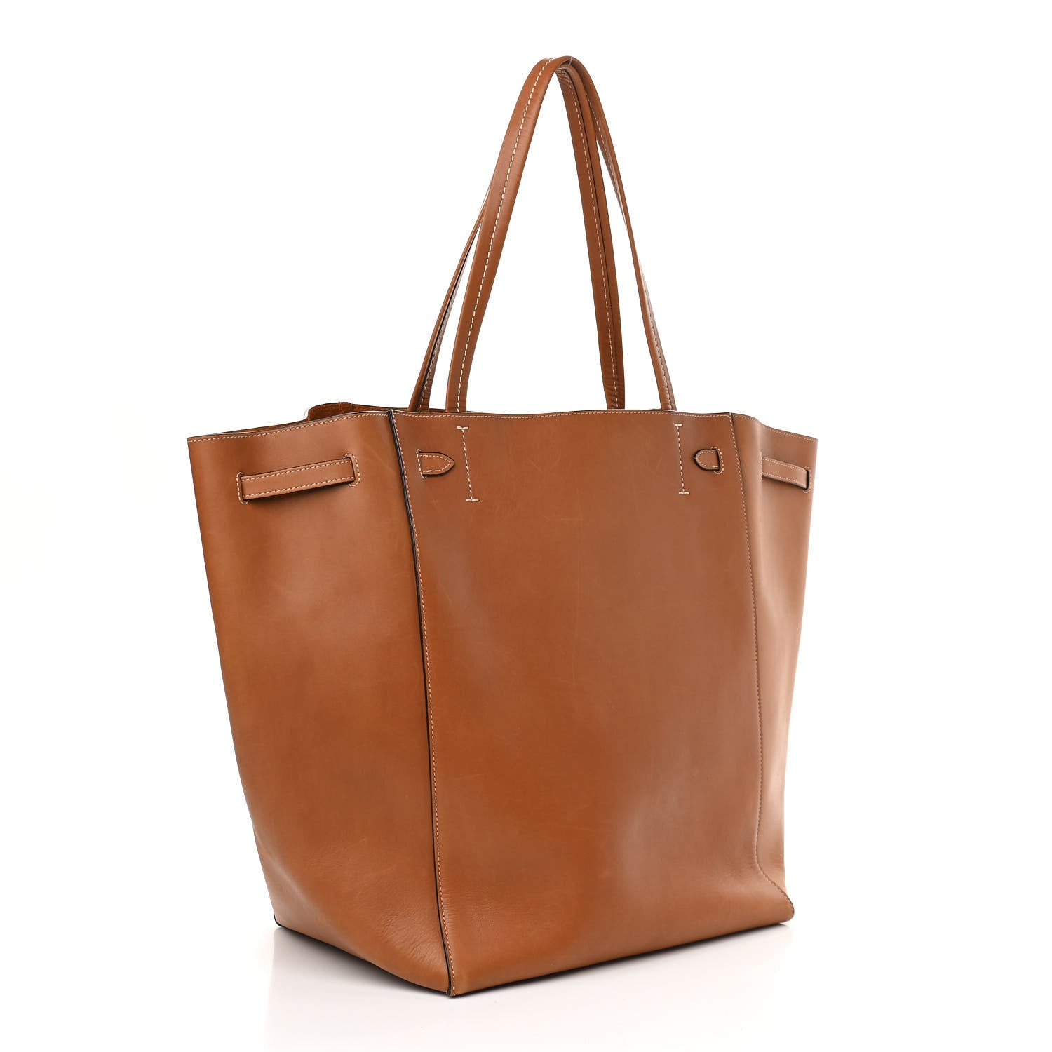 Celine Smooth Calfskin Medium Belt Cabas Phantom Brown 3 of 9