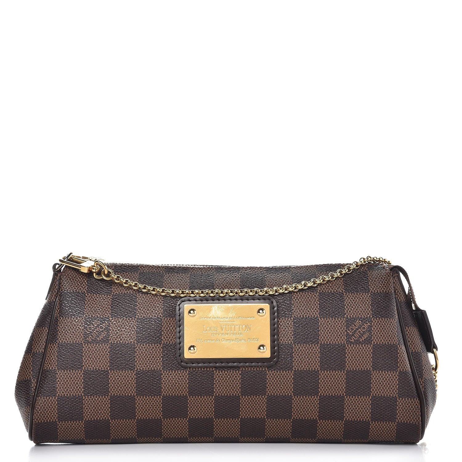 Louis Vuitton Damier Ebene Eva Clutch 1 of 8