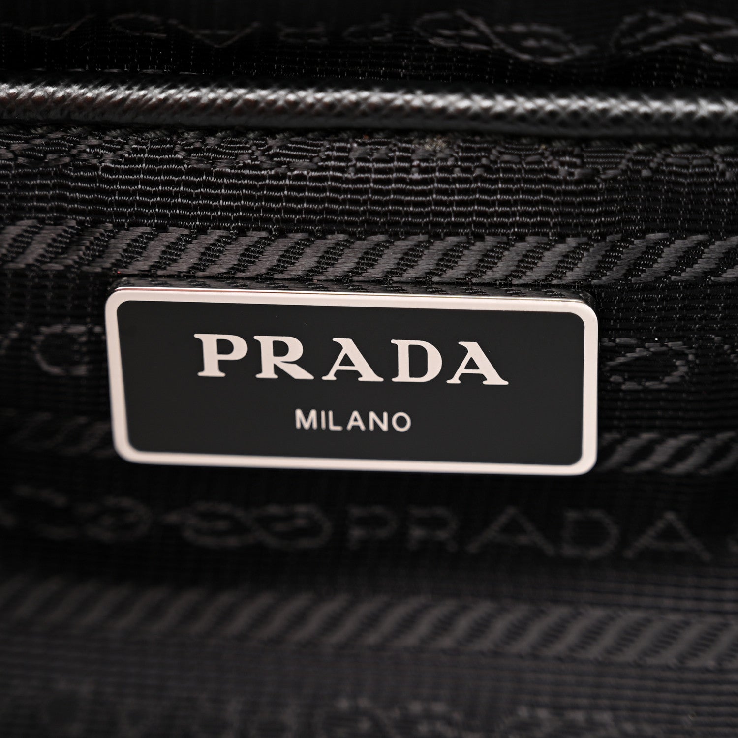 Prada Tessuto Nylon Saffiano Medium Backpack Black 6 of 9