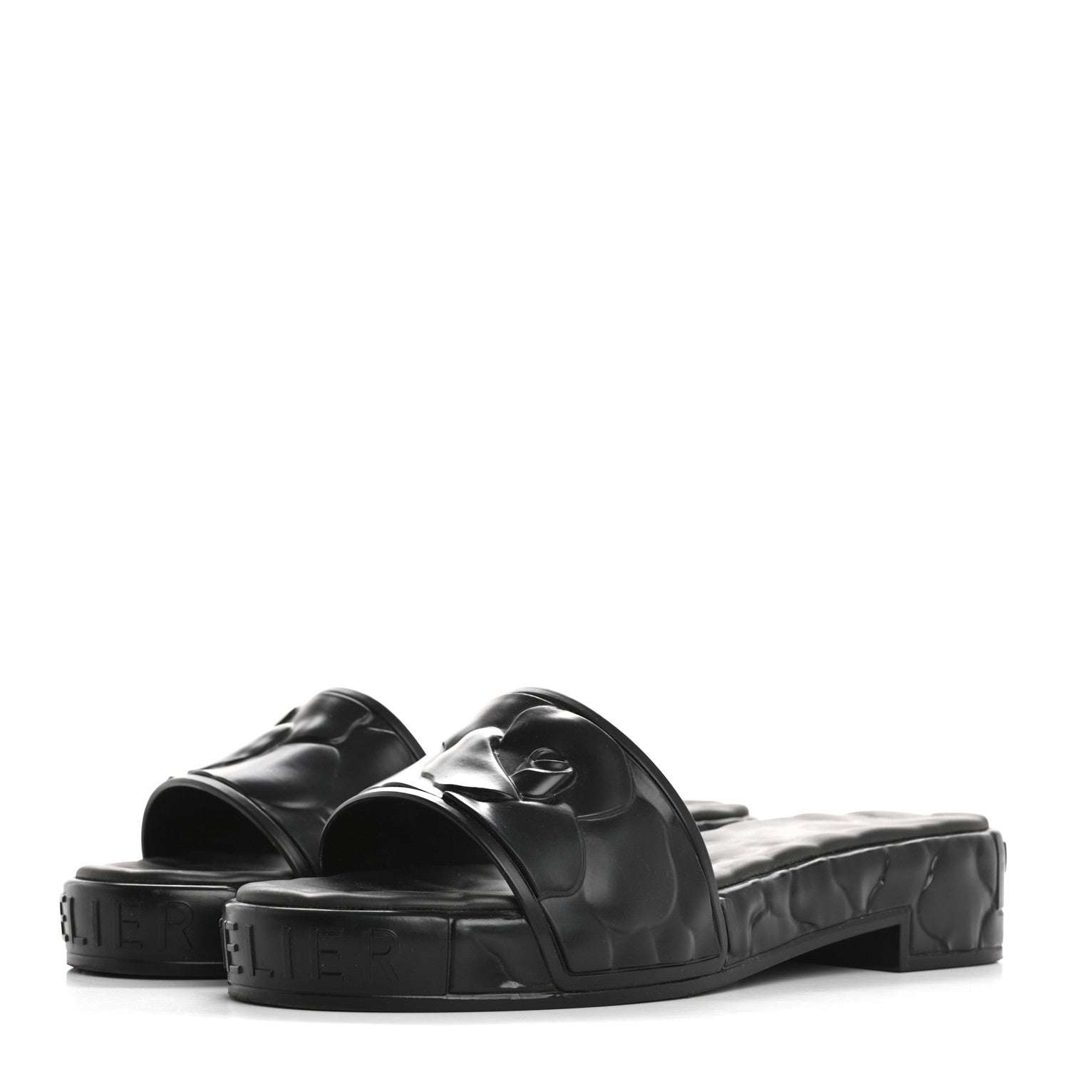Valentino Garavani Rubber Atelier 03 Rose Edition 25/40mm Platform Slide Sandals 38 Black 4 of 12