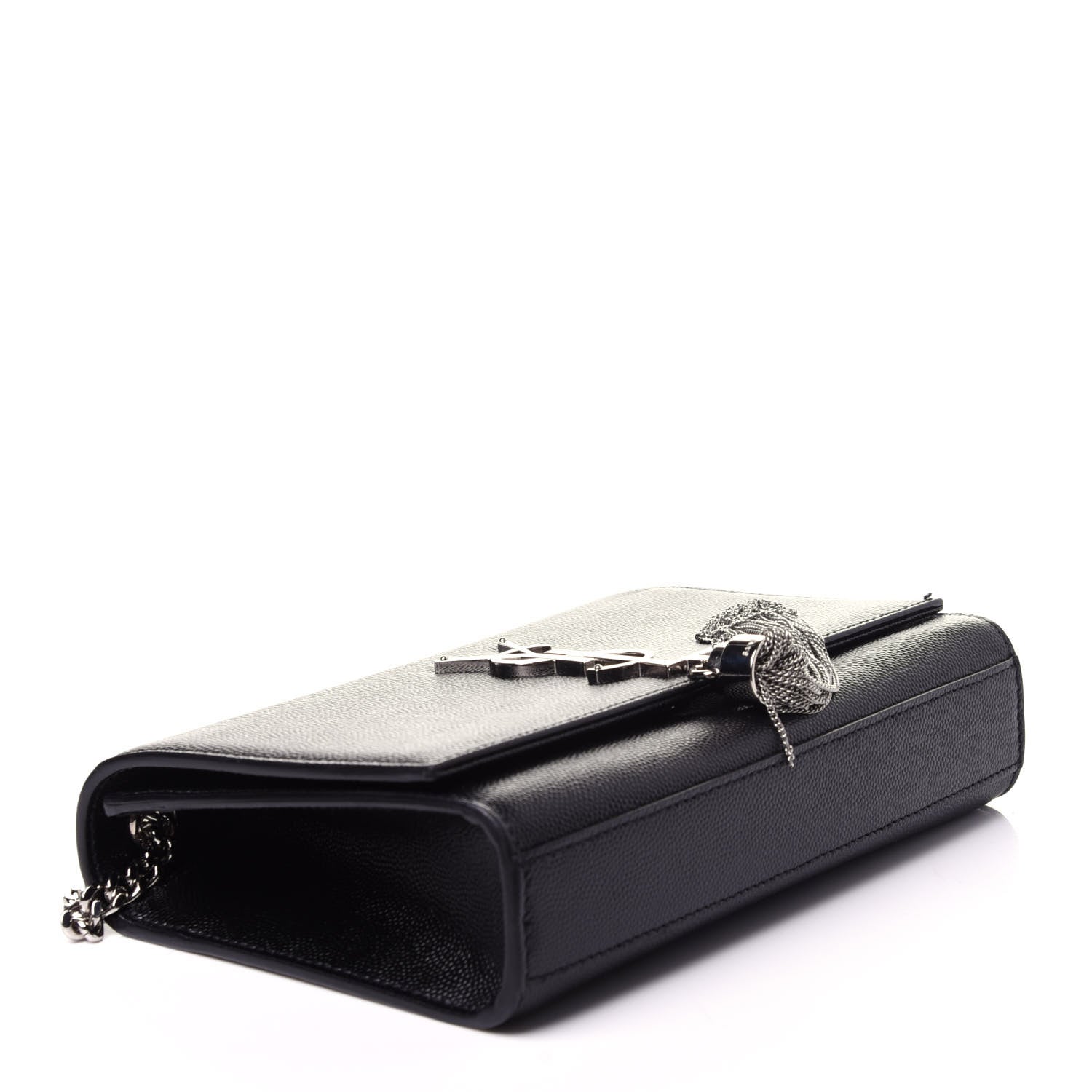 Saint Laurent Calfskin Small Classic Monogram Kate Tassel Satchel Black 4 of 15