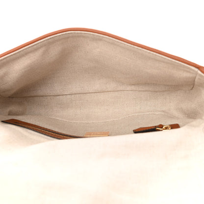 Fendi Kuban Canvas Vitello King FF Embroidered Baguette Grezzo Multicolor 5 of 9