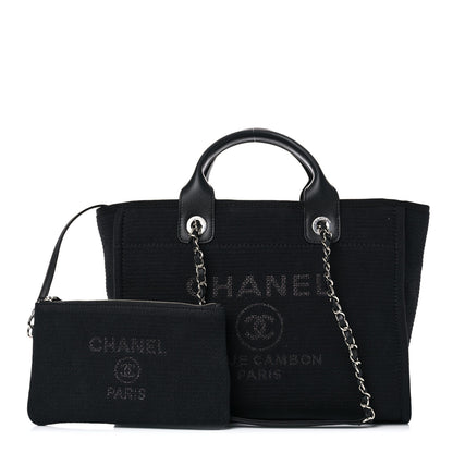 Chanel Mixed Fibers Small Deauville Tote Black 3 of 11