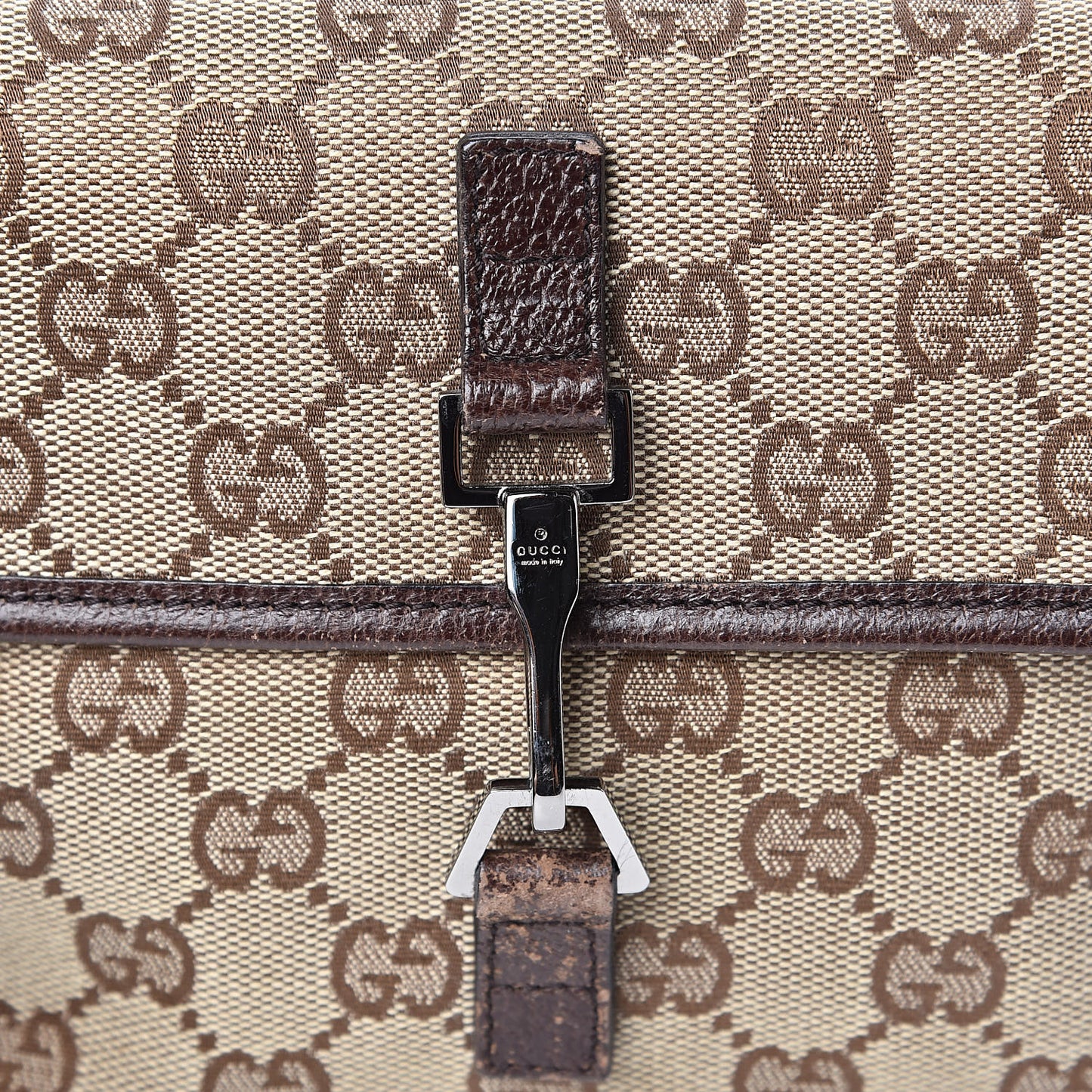 GG Monogram Flight Belt Bag Dark Brown