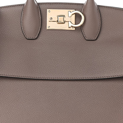 Salvatore Ferragamo Calfskin Studio Bag Caraway Seed 7 of 9