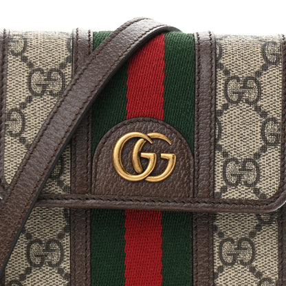 Gucci GG Supreme Monogram Web Mini Ophidia Crossbody Bag Beige New Acero 7 of 10