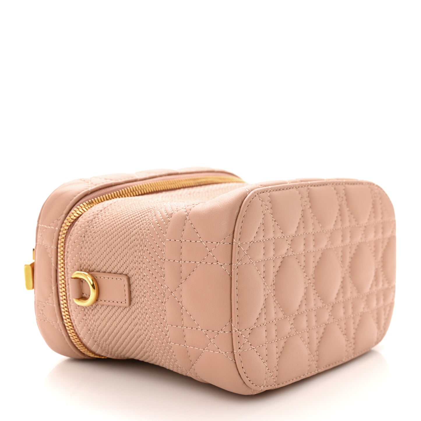 Lambskin Cannage Small Diortravel Vanity Case Rose Des Vents