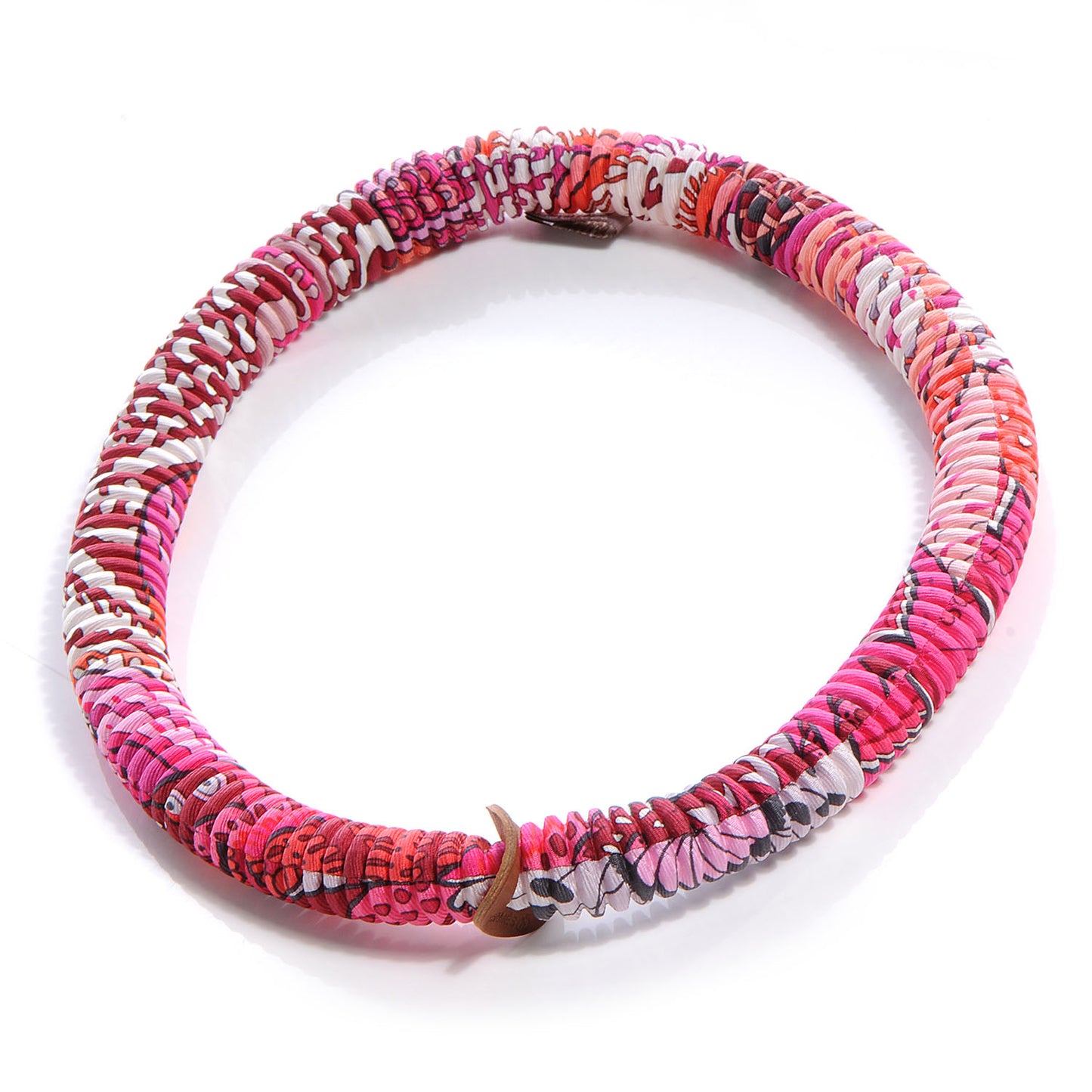 Silk Collier Plisse En Soie Petit H Pleated Necklace