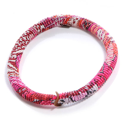 Hermes Silk Collier Plisse En Soie Petit H Pleated Necklace 3 of 6