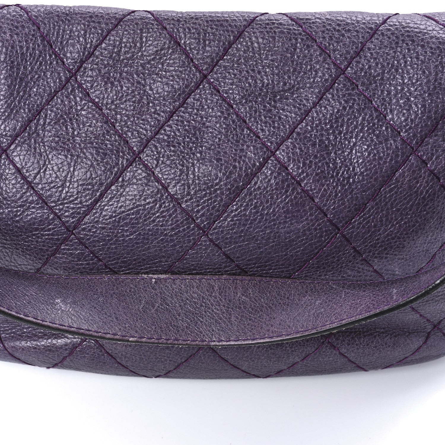 Chanel Glazed Calfskin Stitched On The Road Flap Purple 12 of 12