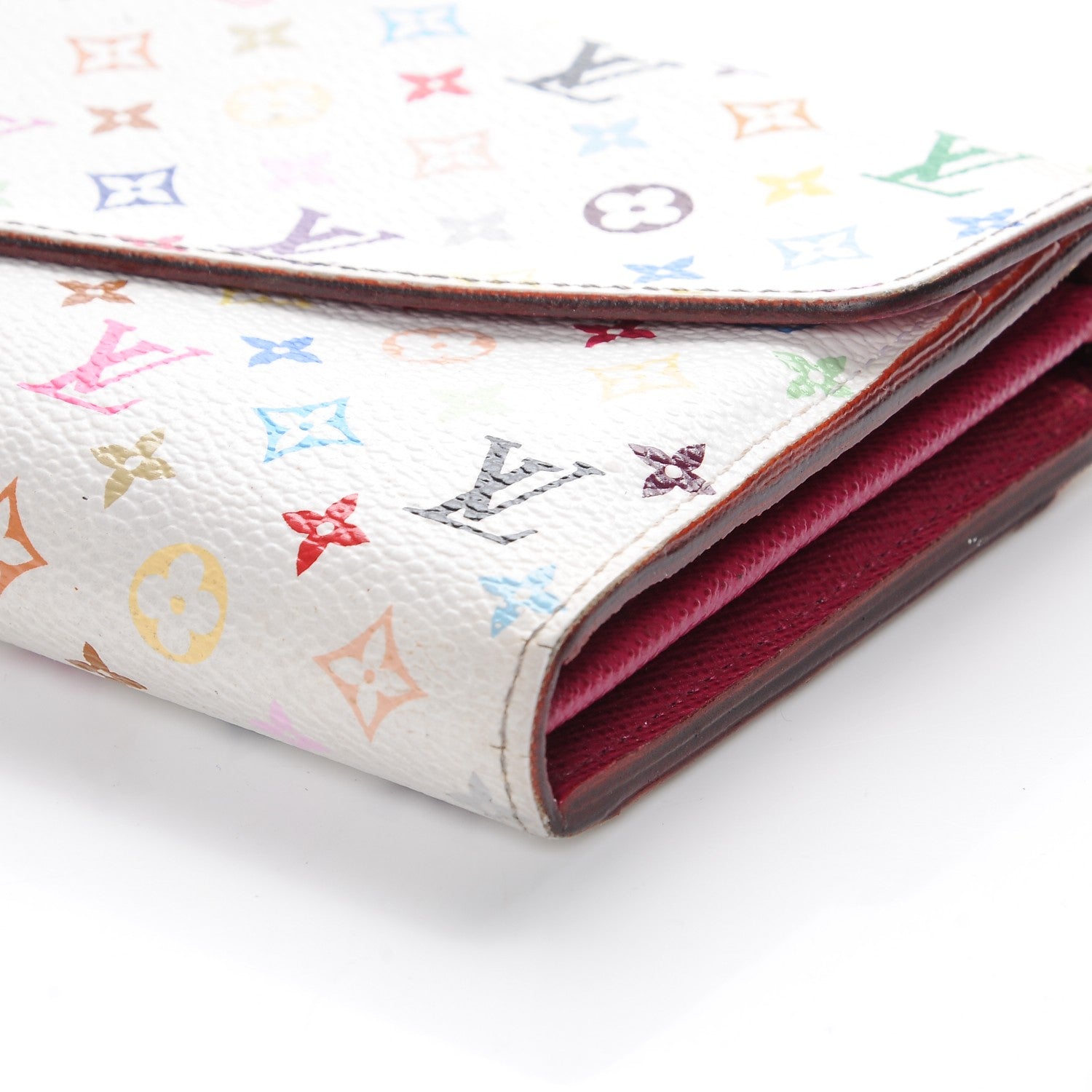 Louis Vuitton Monogram Multicolor Sarah Wallet NM White Eglantine 6 of 9