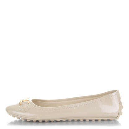 Louis Vuitton Patent Calfskin Oxford Ballerina Flats 40.5 Creme 1 of 8