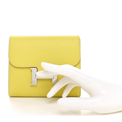 Hermes Epsom Constance Short Wallet Lime 2 of 7