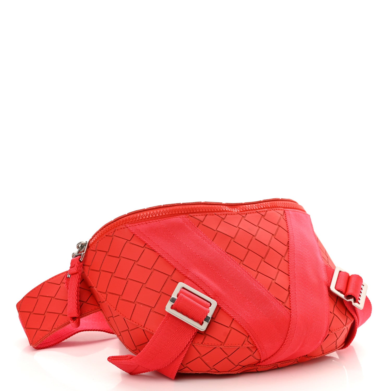 Bottega Veneta Nappa Intrecciato Carved Panels Belt Bag Red 4 of 11