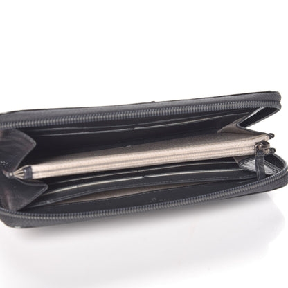 Chanel Glazed Calfskin Boy Zip Around Wallet Grey 5 of 10