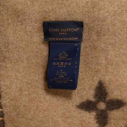 Louis Vuitton Wool Cashmere Neo Monogram Blanket Marron 3 of 3