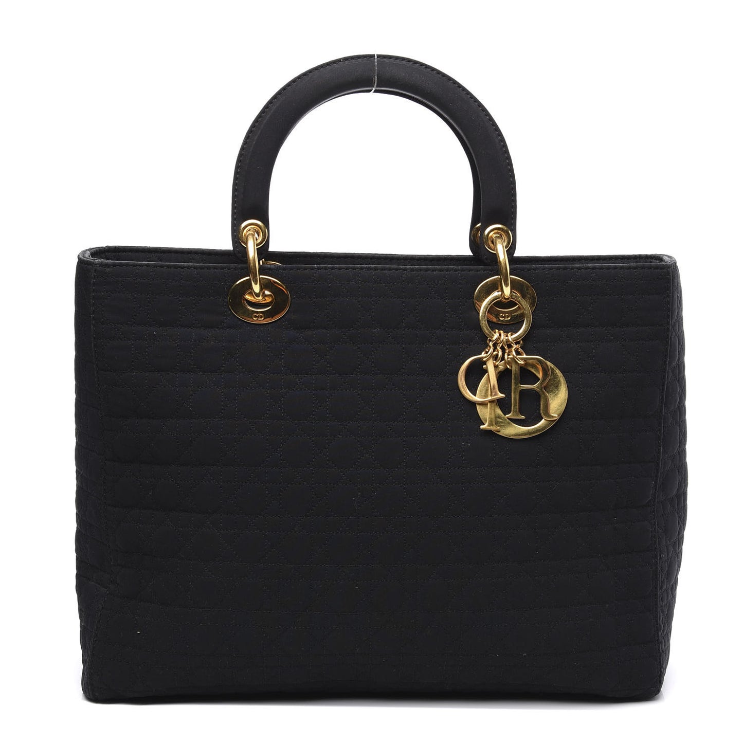 Nylon Cannage Large Lady Dior Black